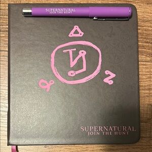 CultureFly Supernatural Journal and Pen Set - Purple and Black